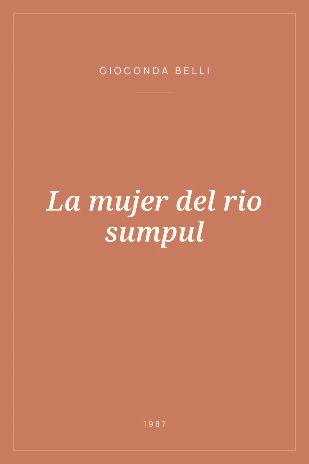 Portada de La mujer del rio sumpul