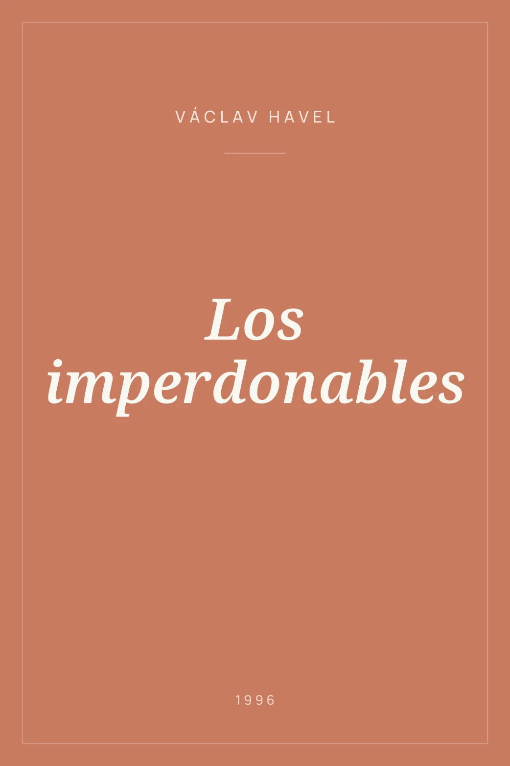 Portada de Los imperdonables