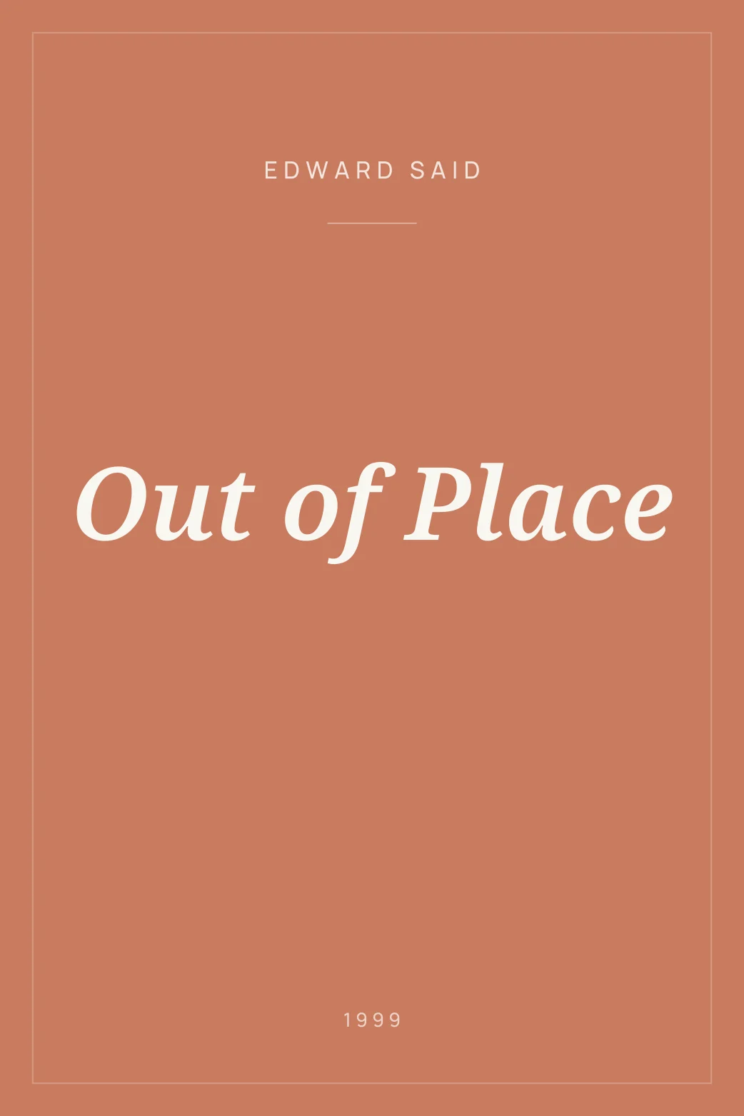 Portada de Out of Place
