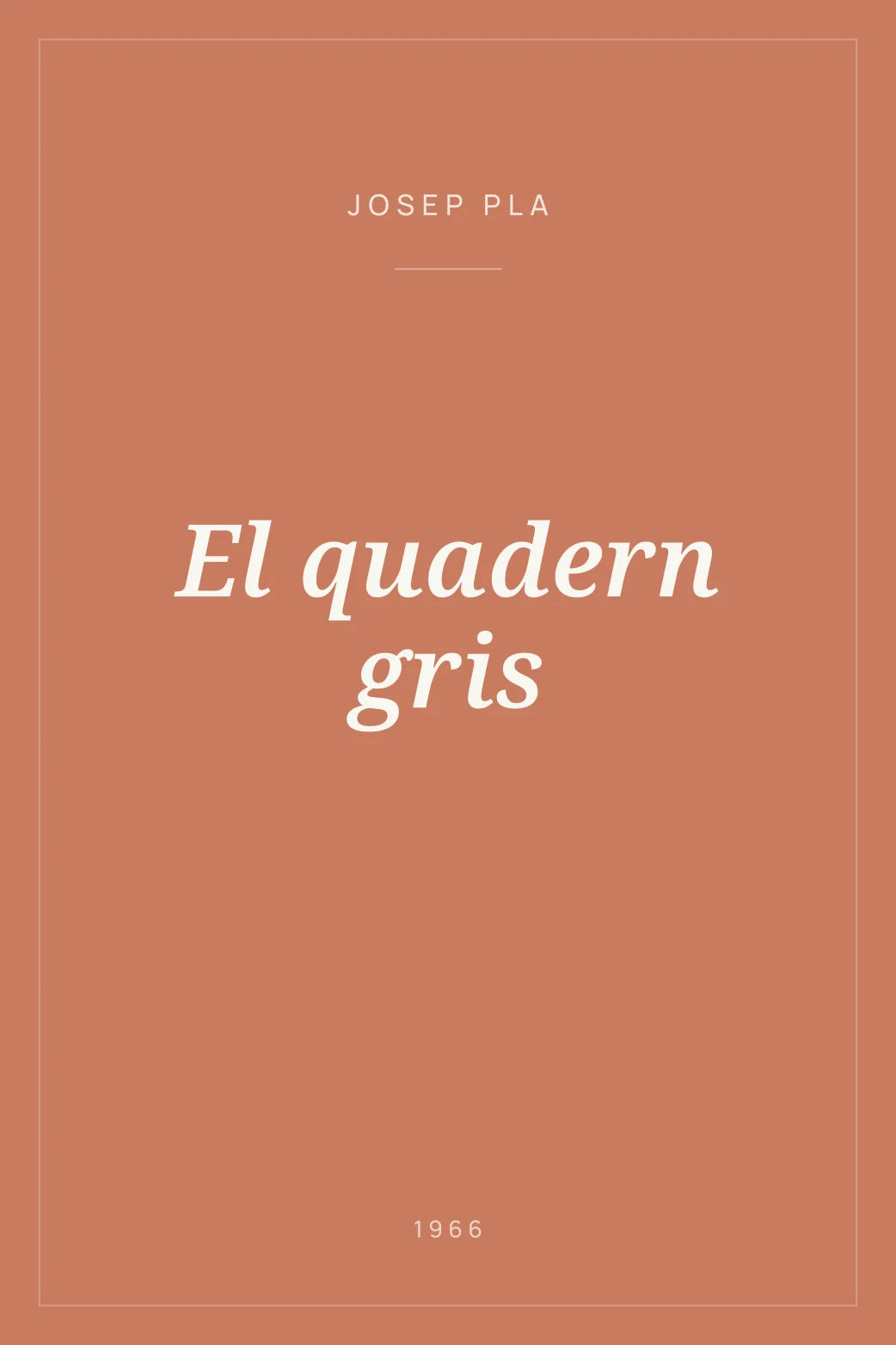 Portada de El quadern gris