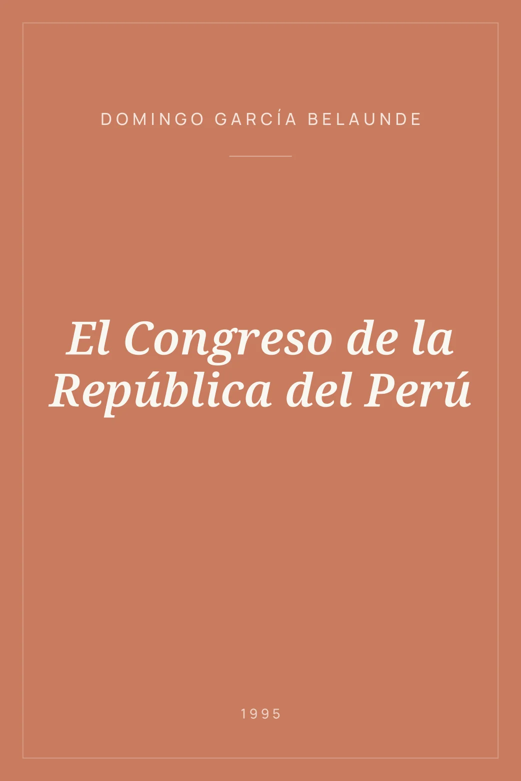 Portada de El Congreso de la República del Perú