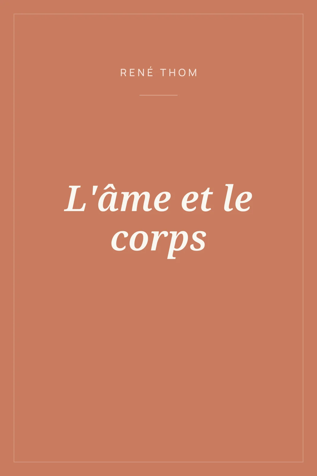 Portada de L'âme et le corps
