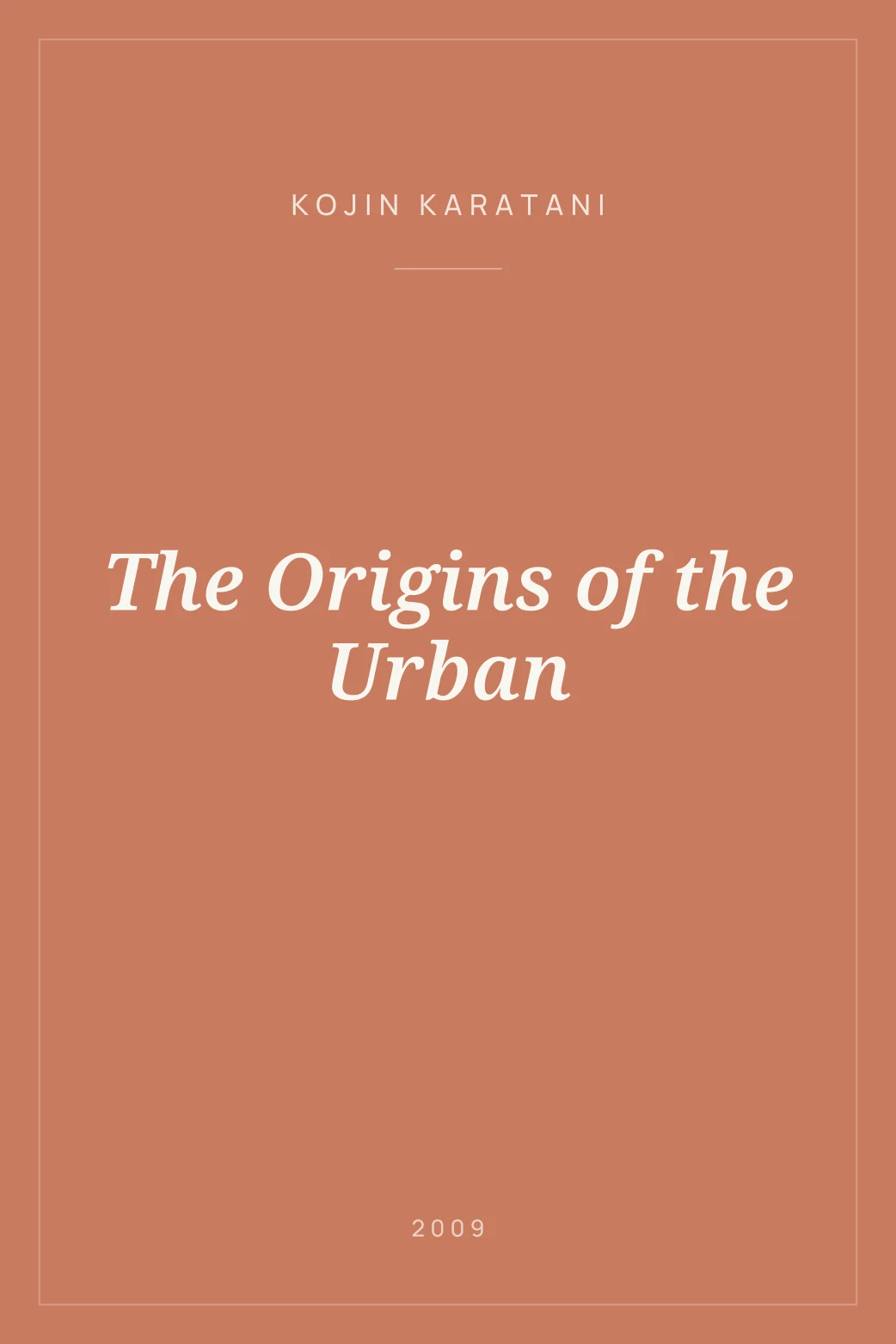 Portada de The Origins of the Urban
