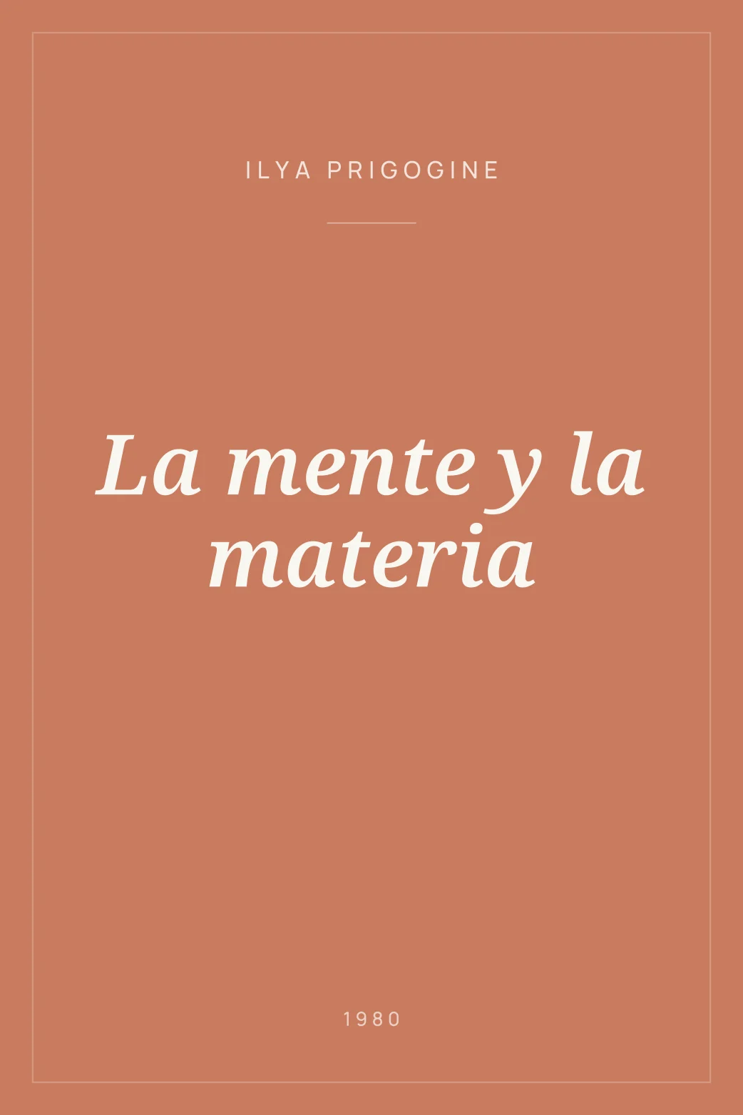 Portada de La mente y la materia