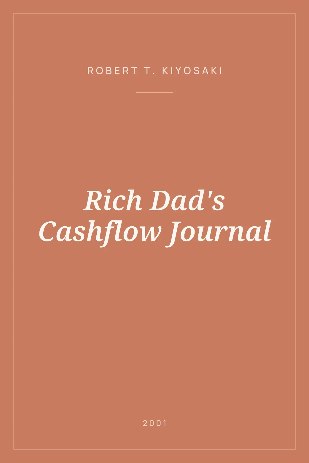 Portada de Rich Dad's Cashflow Journal