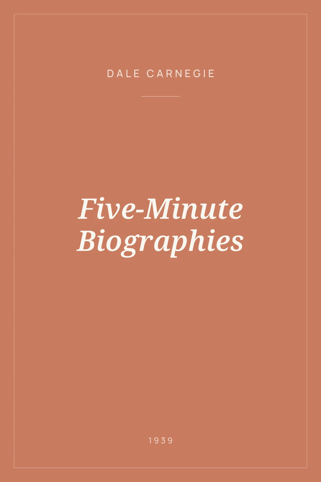 Portada de Five-Minute Biographies