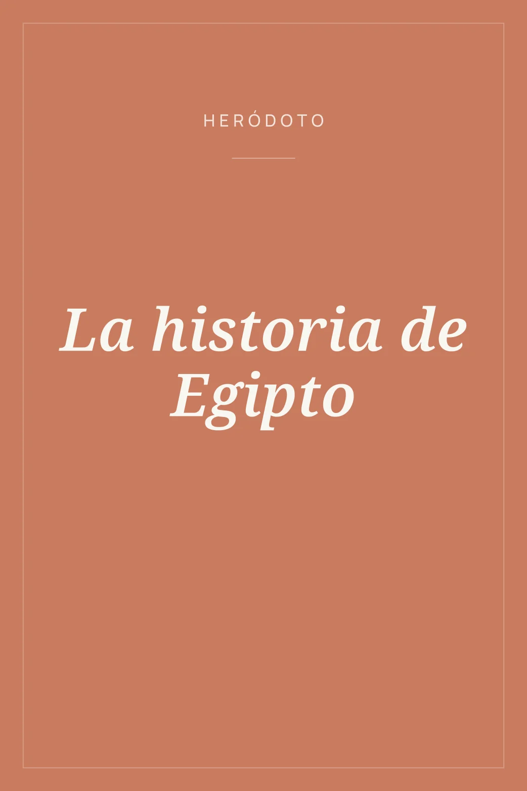 Portada de La historia de Egipto