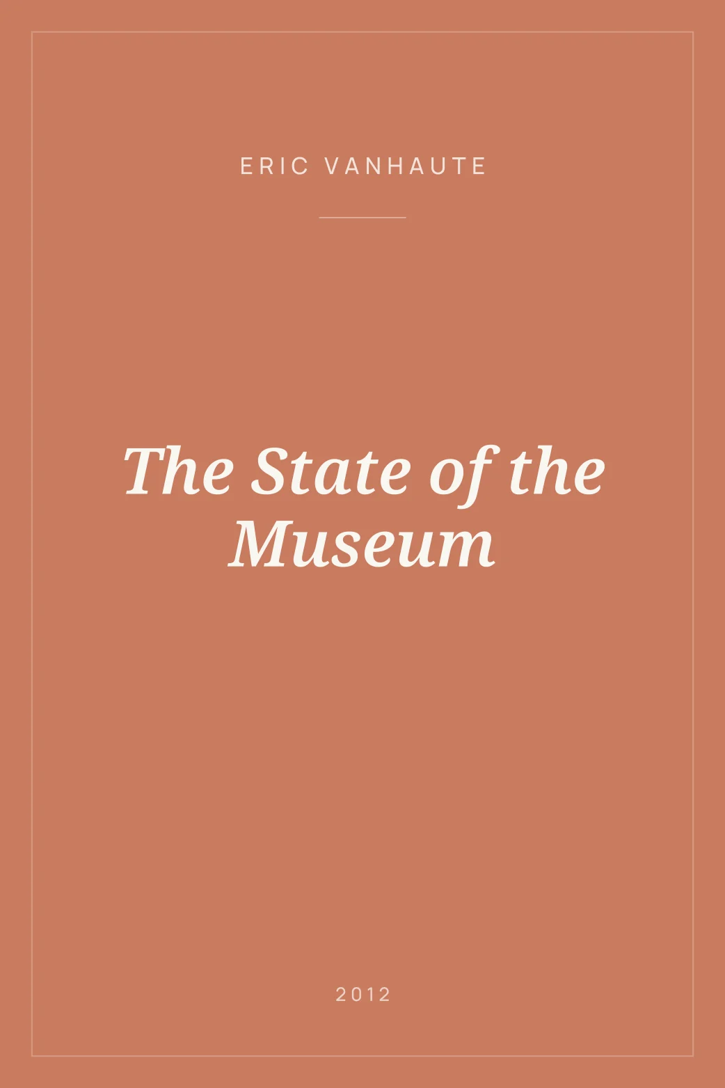 Portada de The State of the Museum