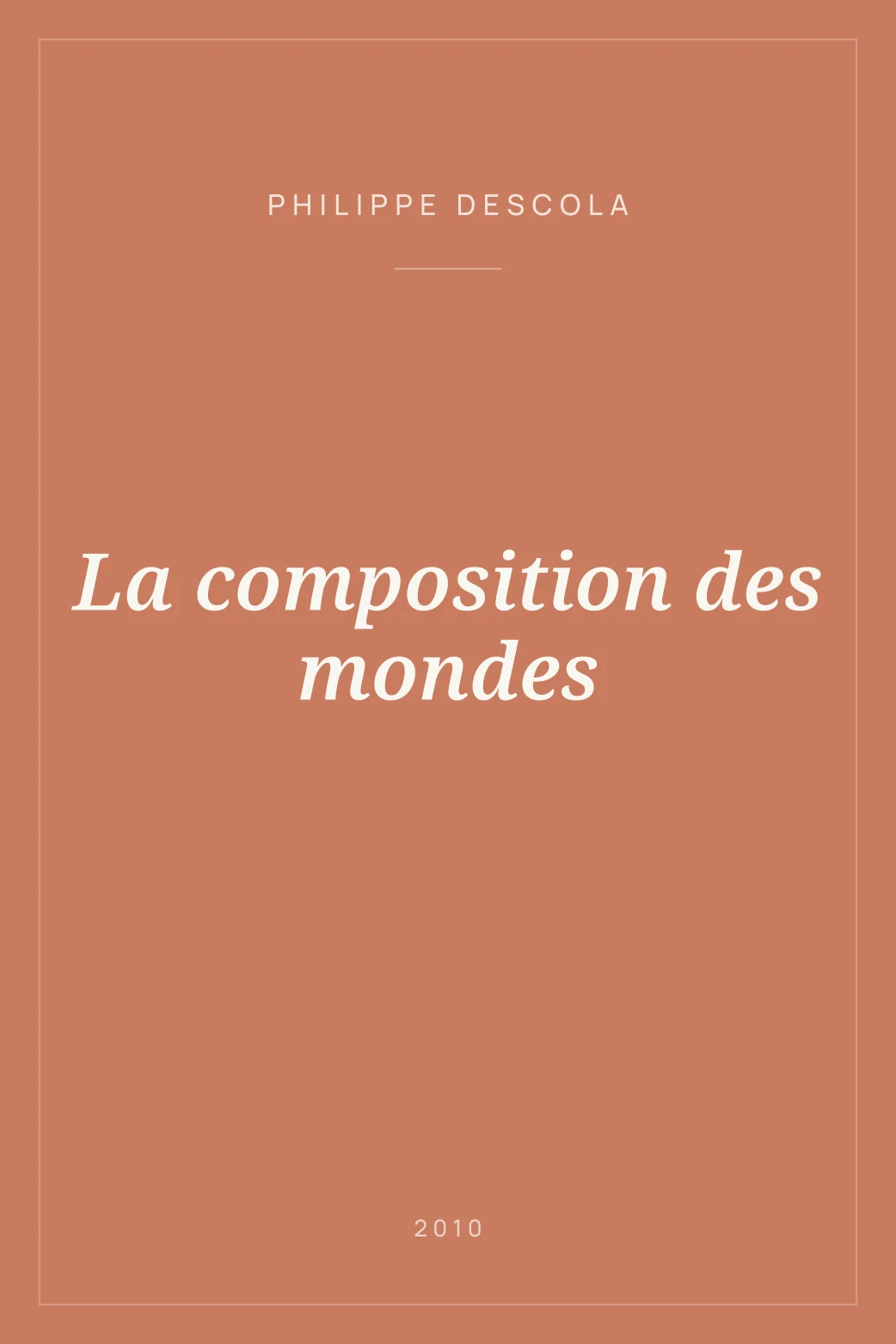 Portada de La composition des mondes