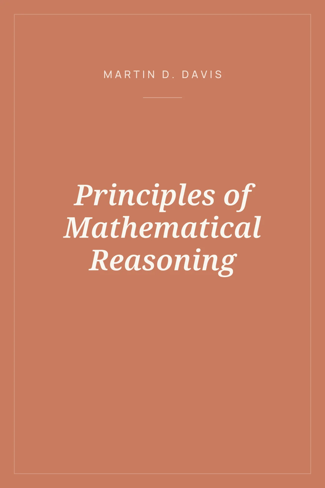 Portada de Principles of Mathematical Reasoning