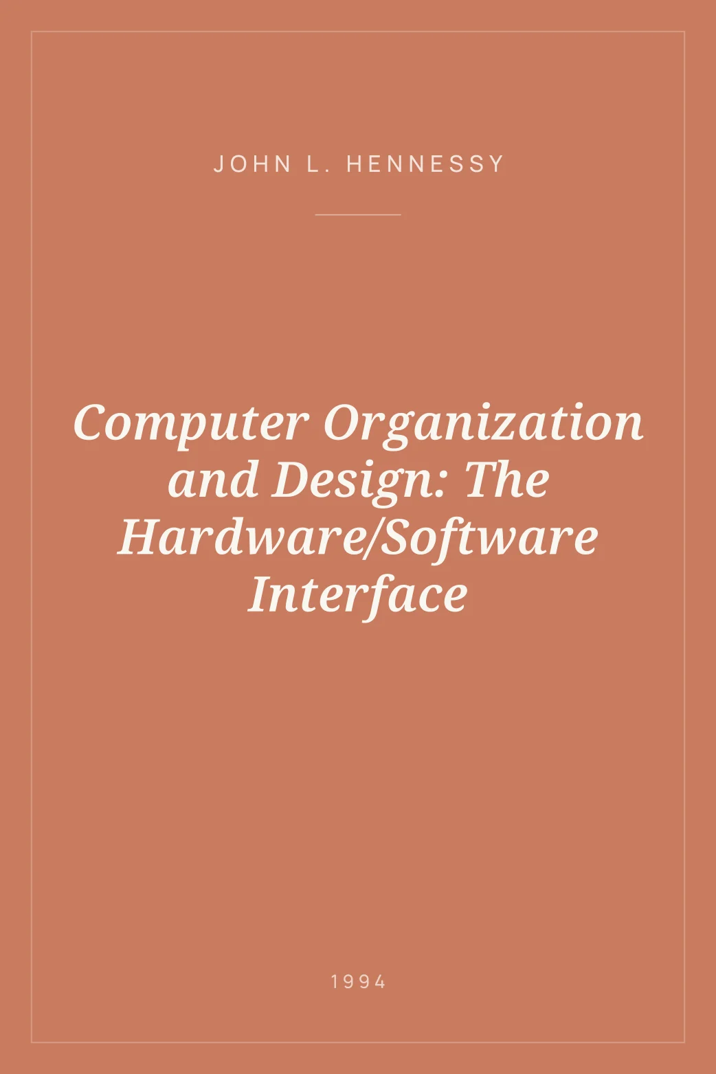 Portada de Computer Organization and Design: The Hardware/Software Interface