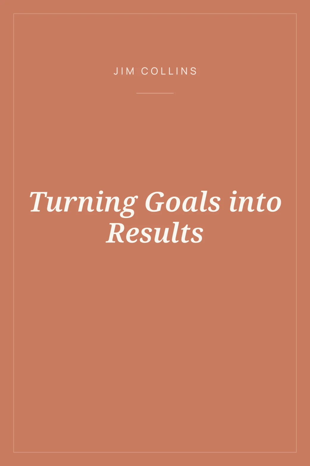 Portada de Turning Goals into Results