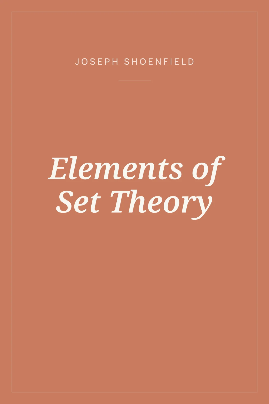 Portada de Elements of Set Theory
