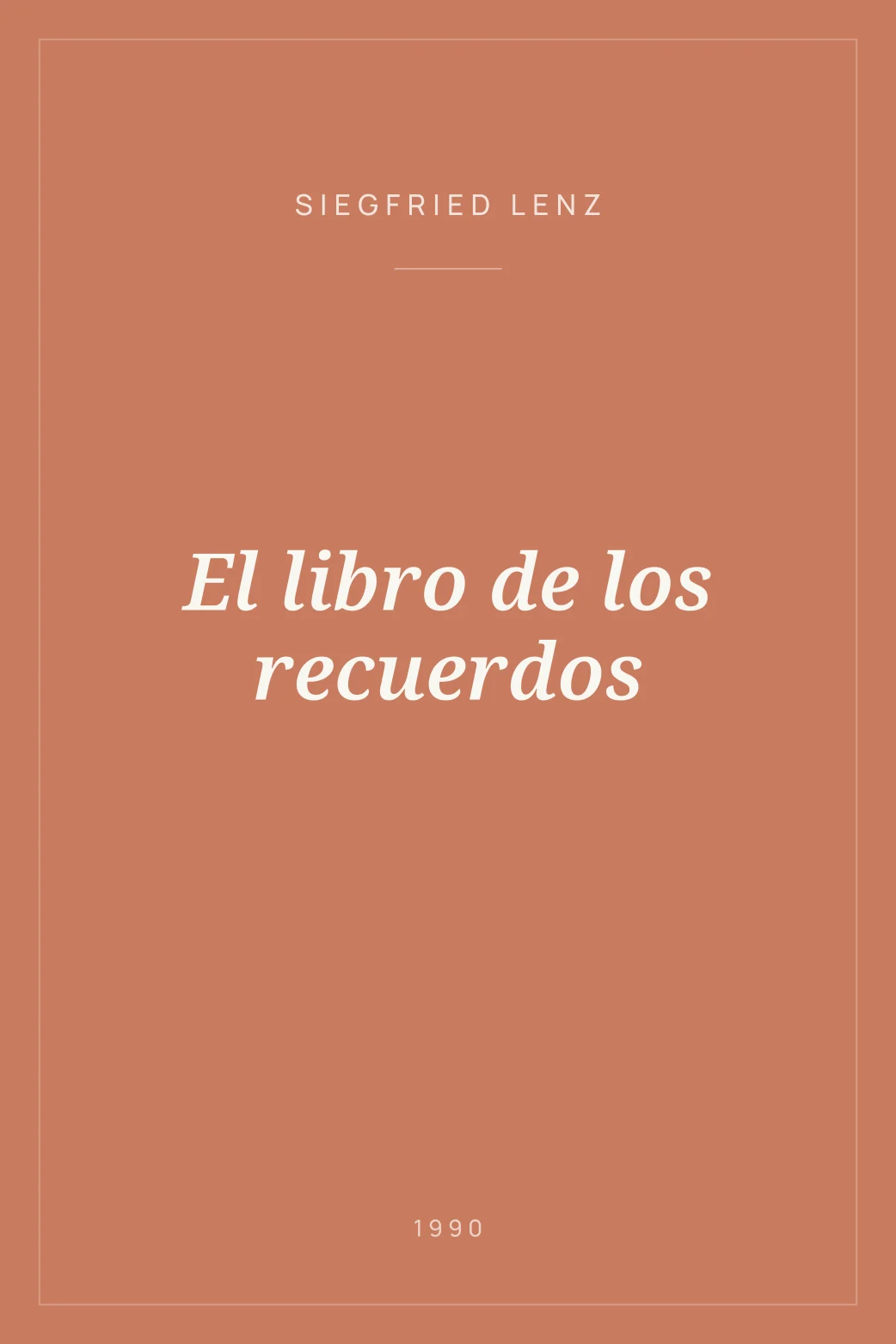 Portada de El libro de los recuerdos
