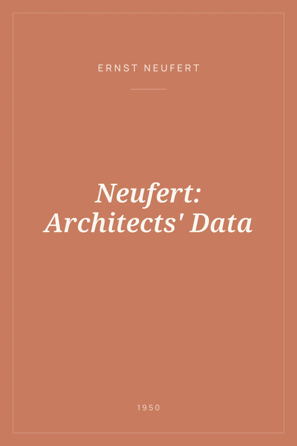 Portada de Neufert: Architects' Data
