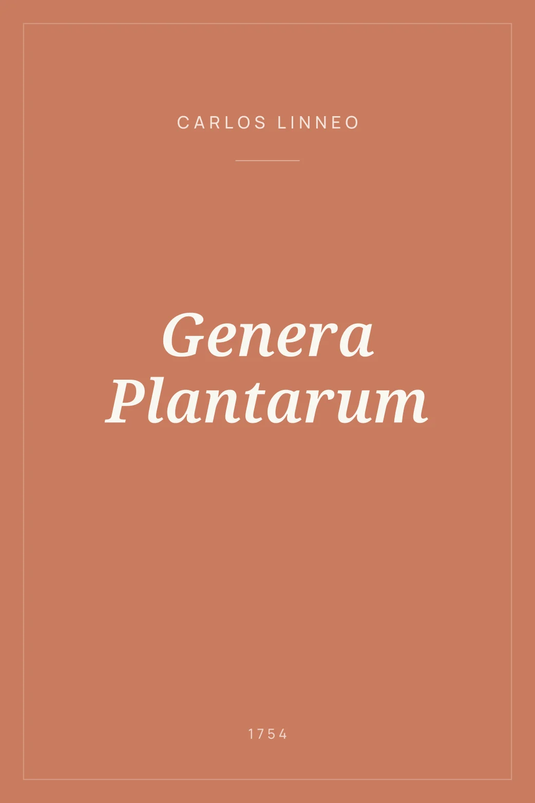 Portada de Genera Plantarum