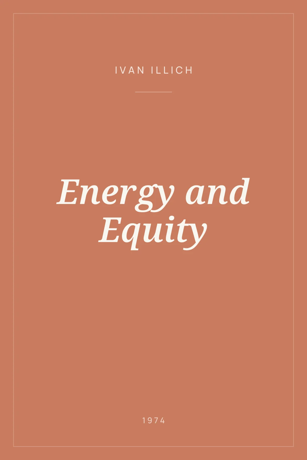Portada de Energy and Equity