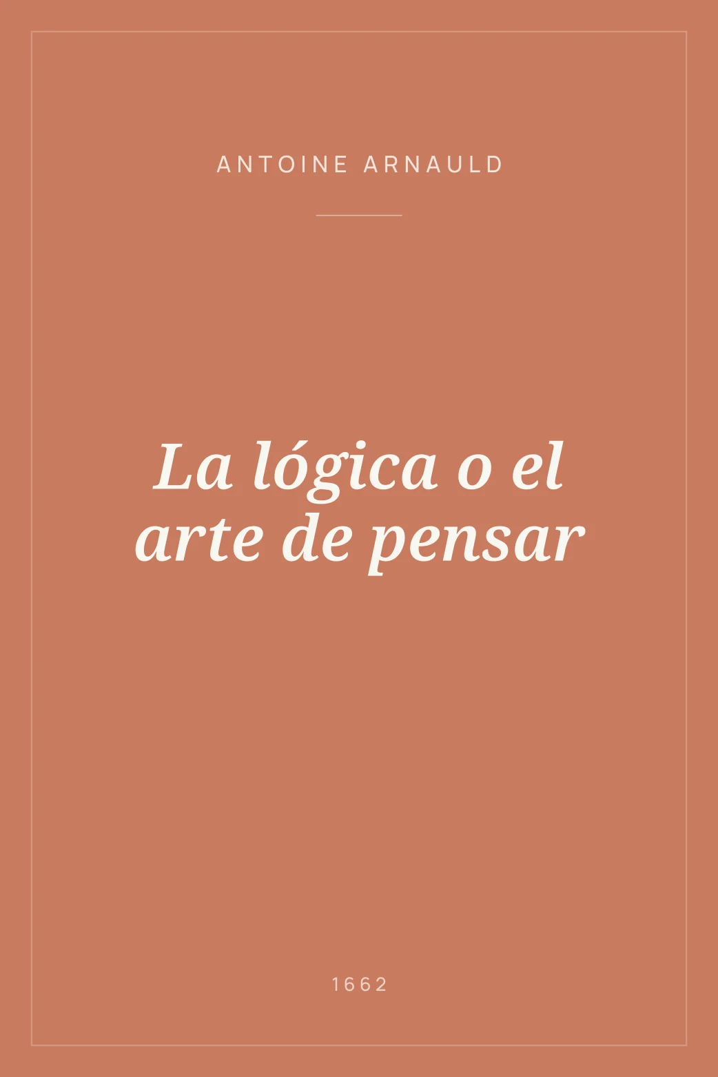 Portada de La lógica o el arte de pensar