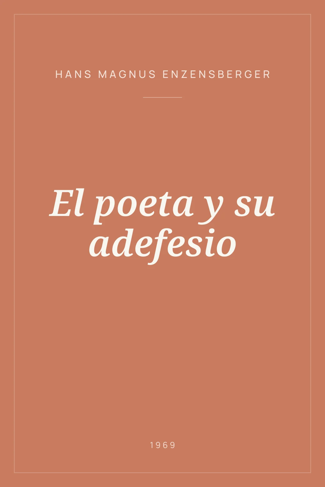 Portada de El poeta y su adefesio
