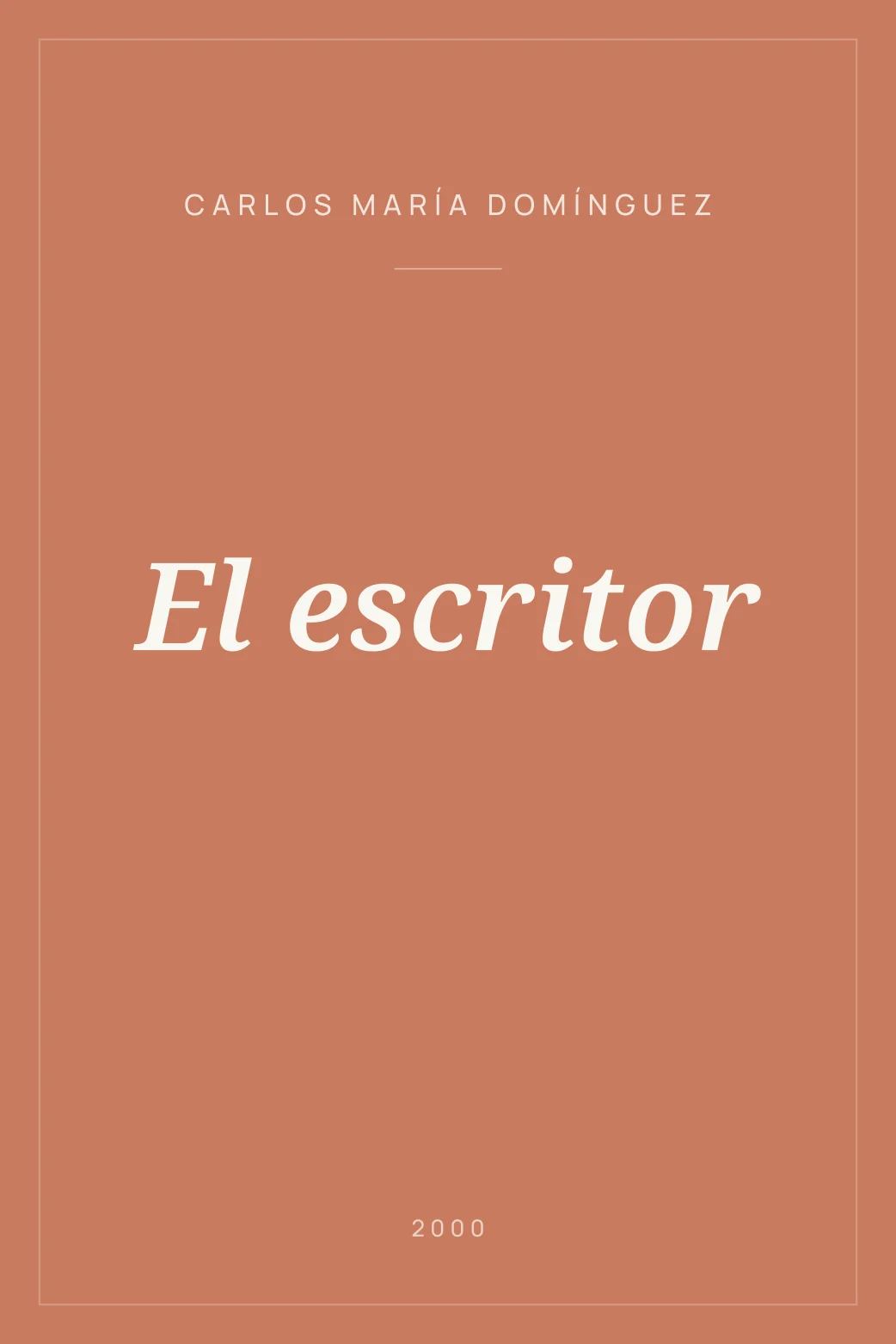 Portada de El escritor