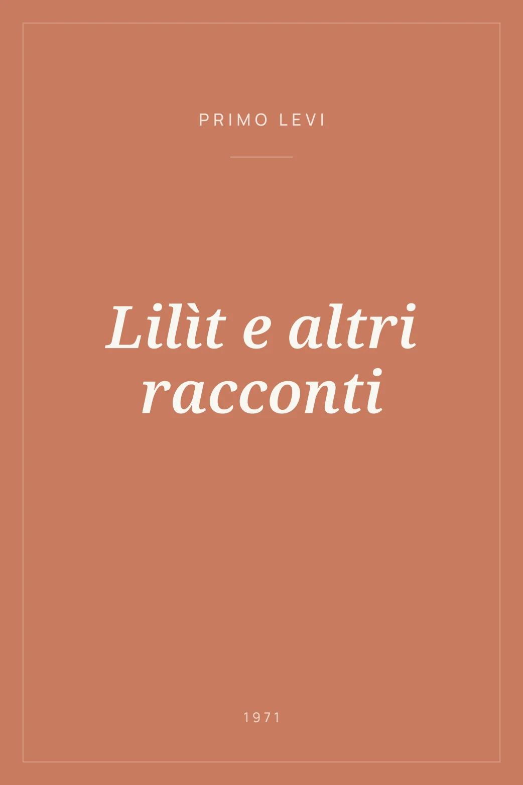 Portada de Lilìt e altri racconti