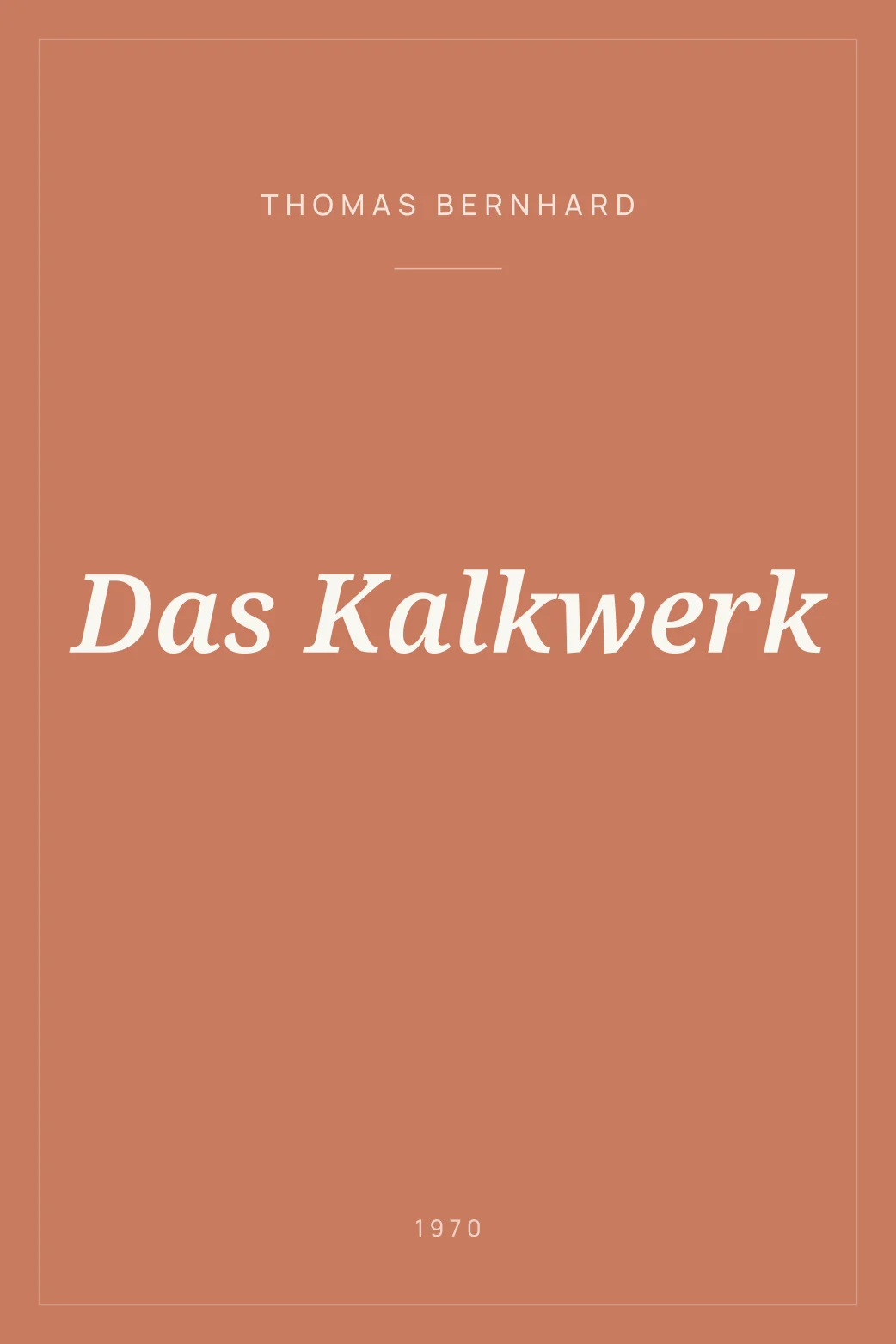 Portada de Das Kalkwerk