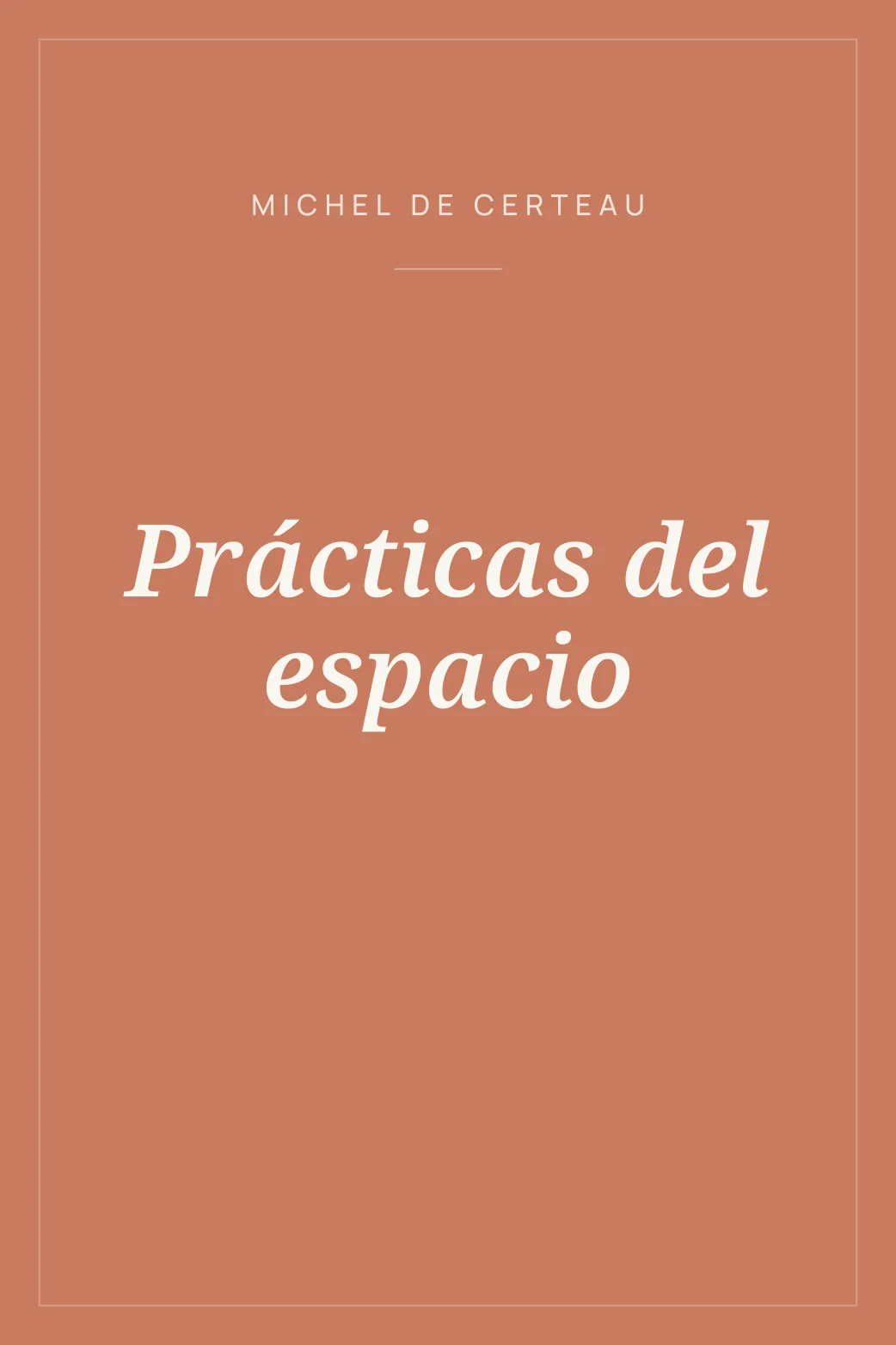 Portada de Prácticas del espacio