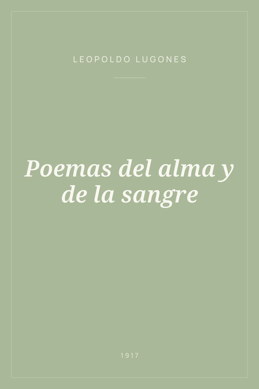 Portada de Poemas del alma y de la sangre