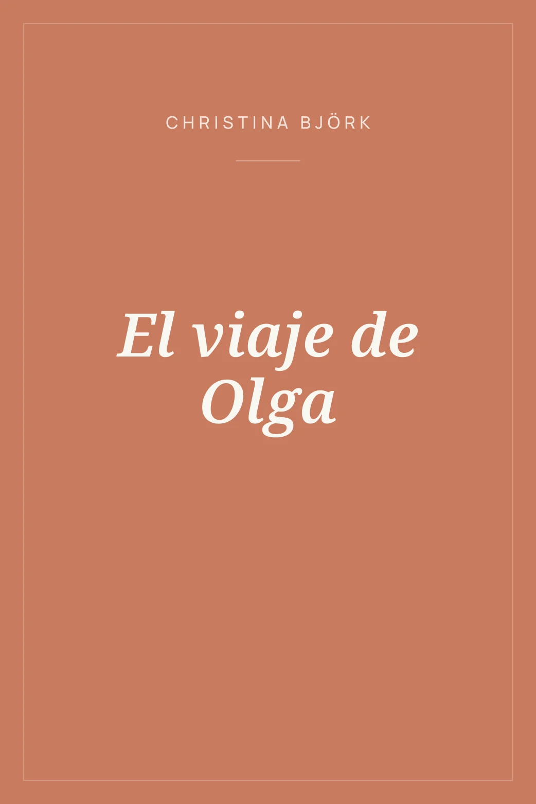 Portada de El viaje de Olga