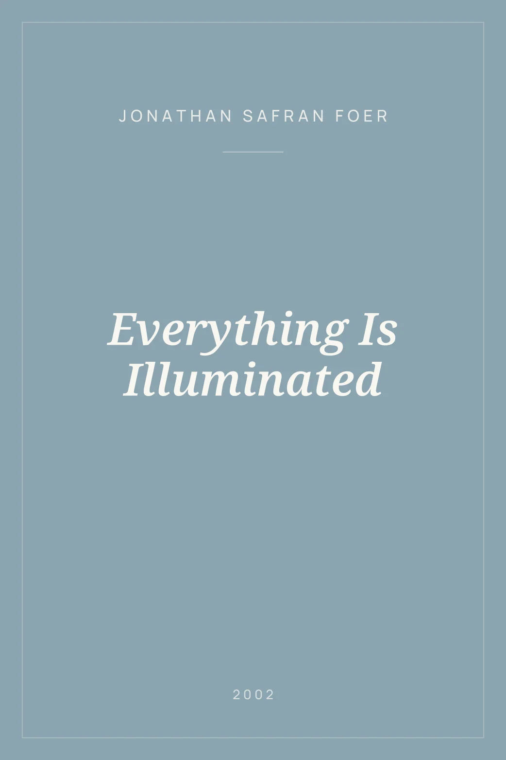 Portada de Everything Is Illuminated