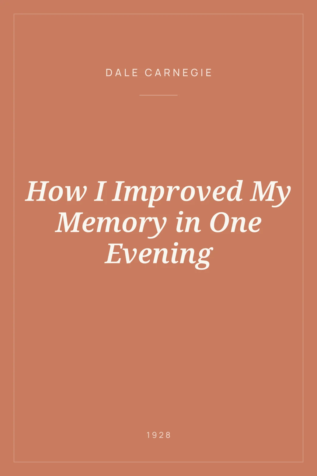Portada de How I Improved My Memory in One Evening