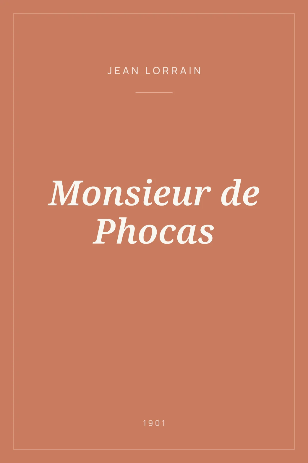 Portada de Monsieur de Phocas