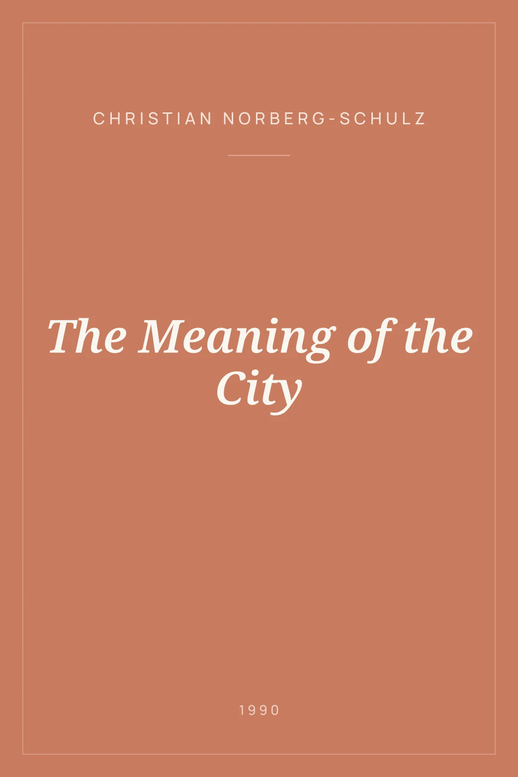 Portada de The Meaning of the City