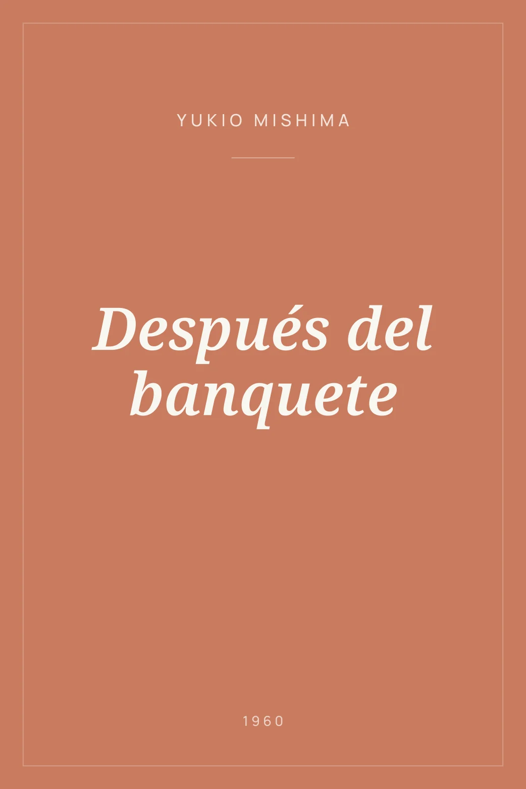 Portada de Después del banquete