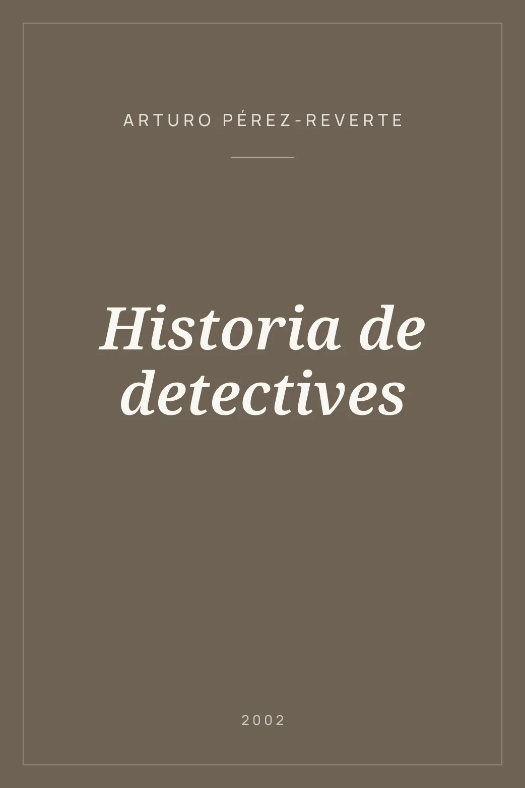 Portada de Historia de detectives