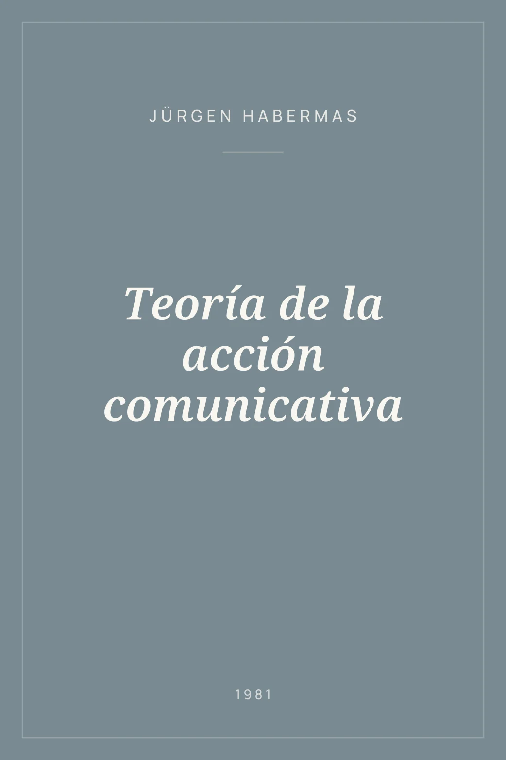 Portada de Teoría de la acción comunicativa