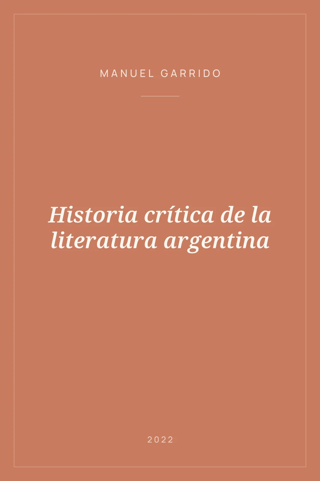 Portada de Historia crítica de la literatura argentina