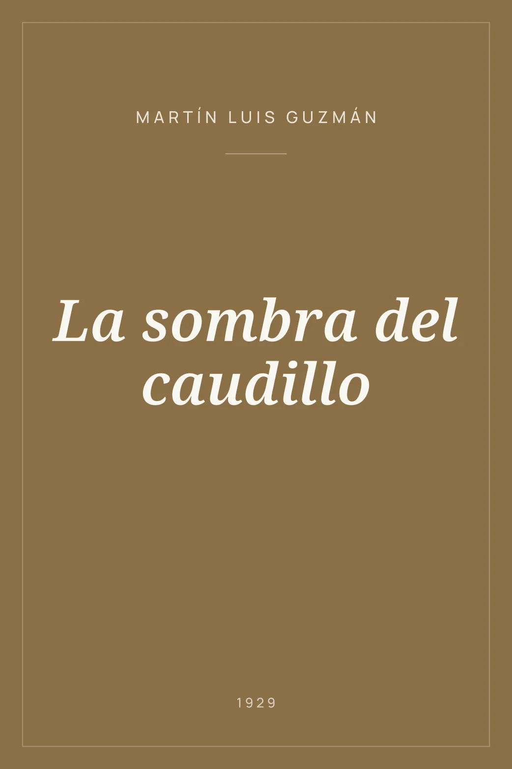 Portada de La sombra del caudillo