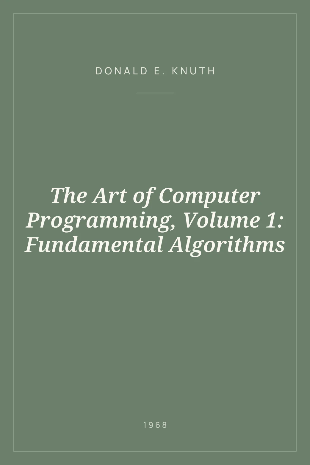Portada de The Art of Computer Programming, Volume 1: Fundamental Algorithms