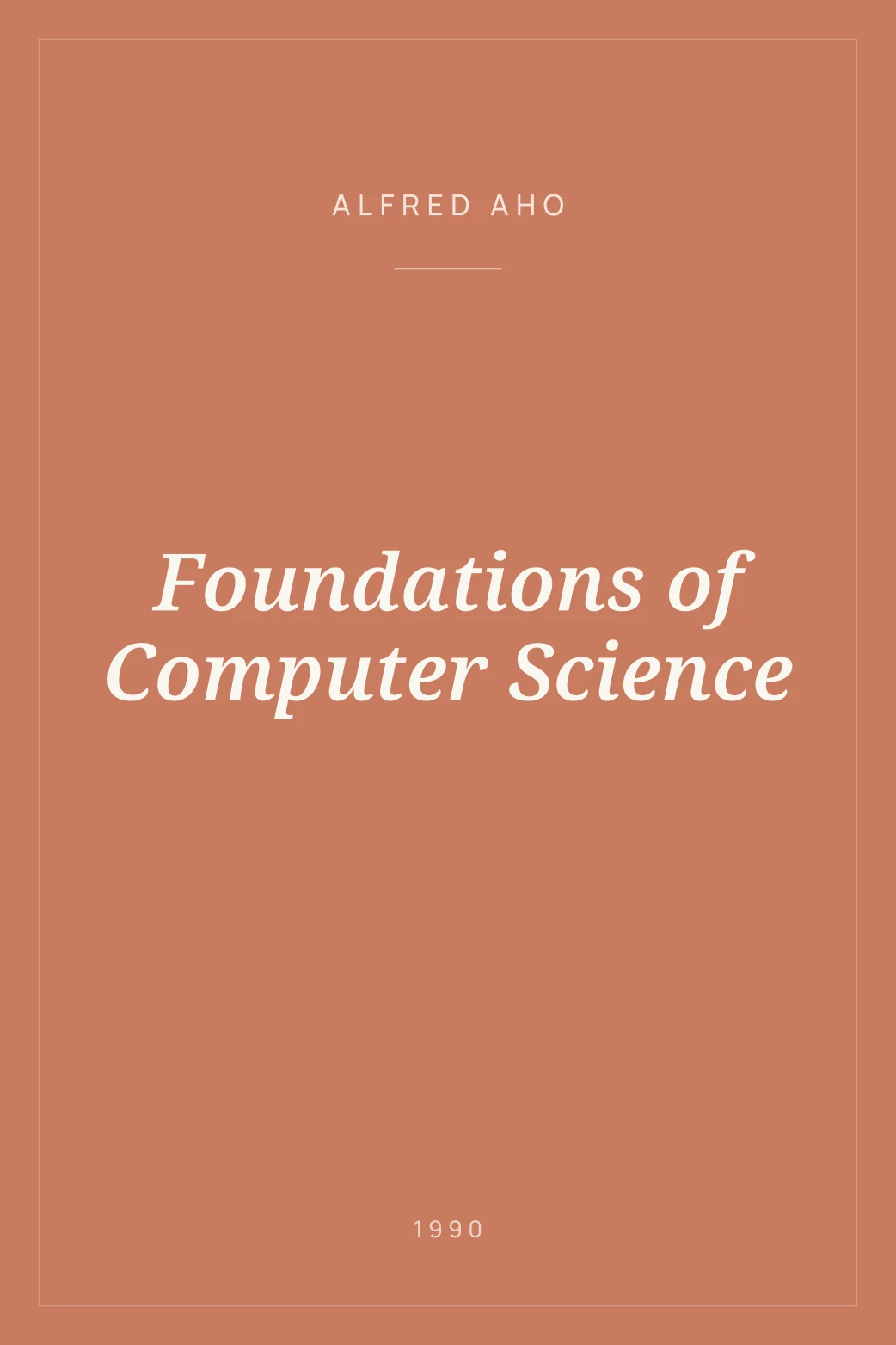 Portada de Foundations of Computer Science