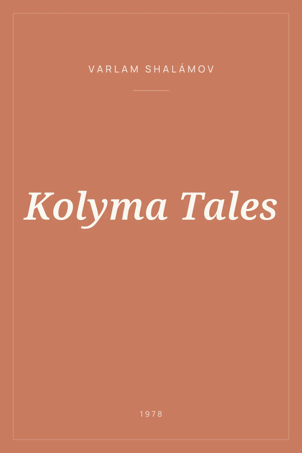 Portada de Kolyma Tales