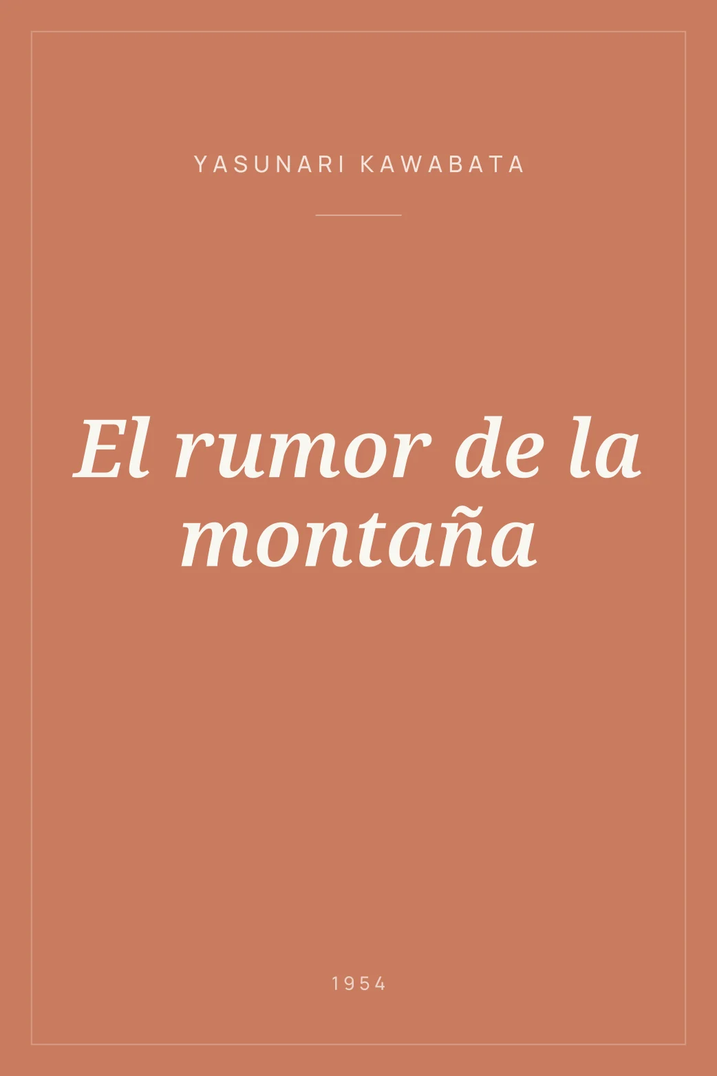 Portada de El rumor de la montaña