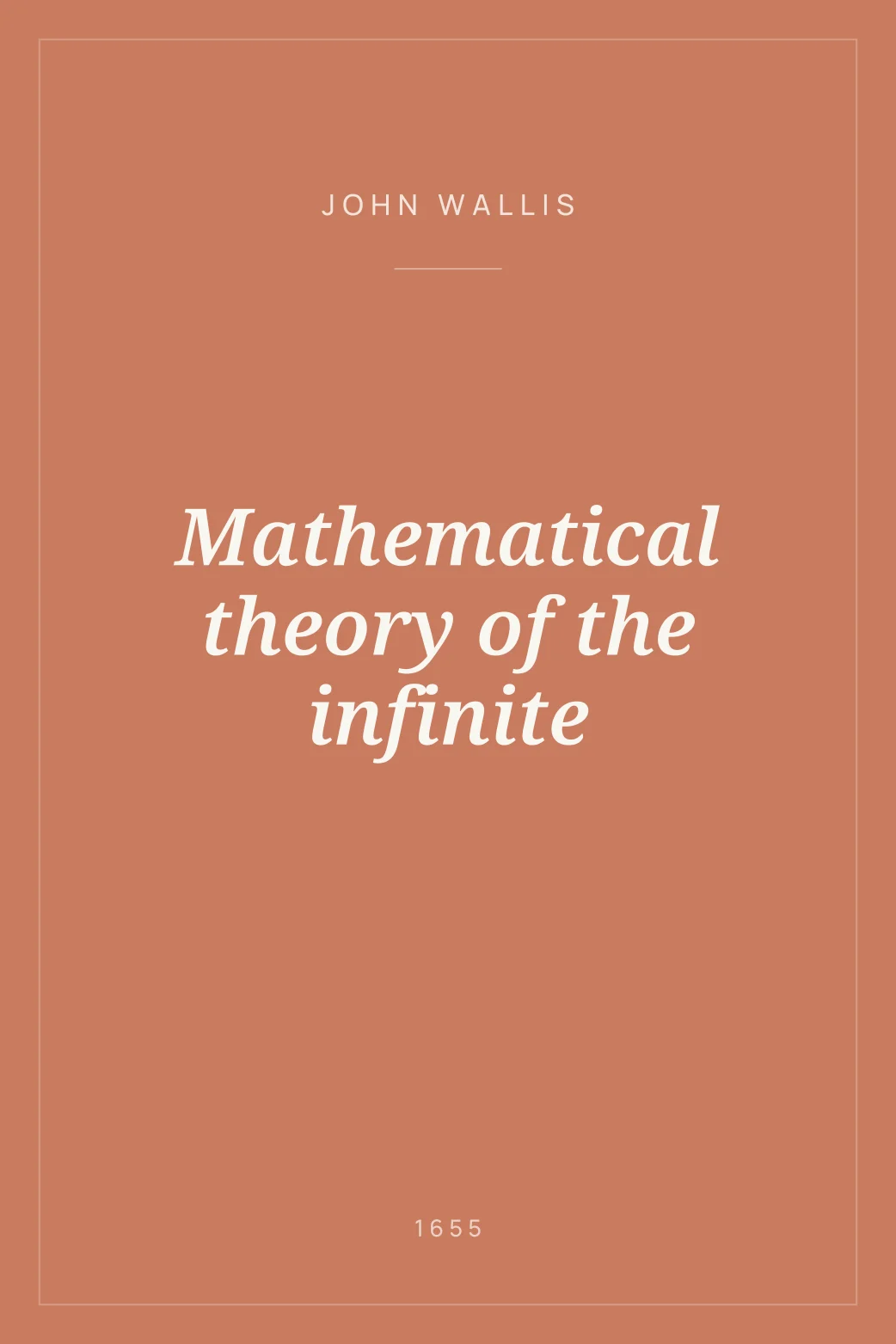 Portada de Mathematical theory of the infinite