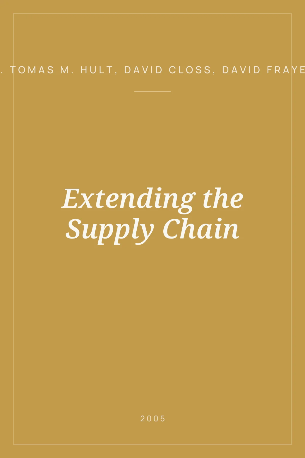 Portada de Extending the Supply Chain