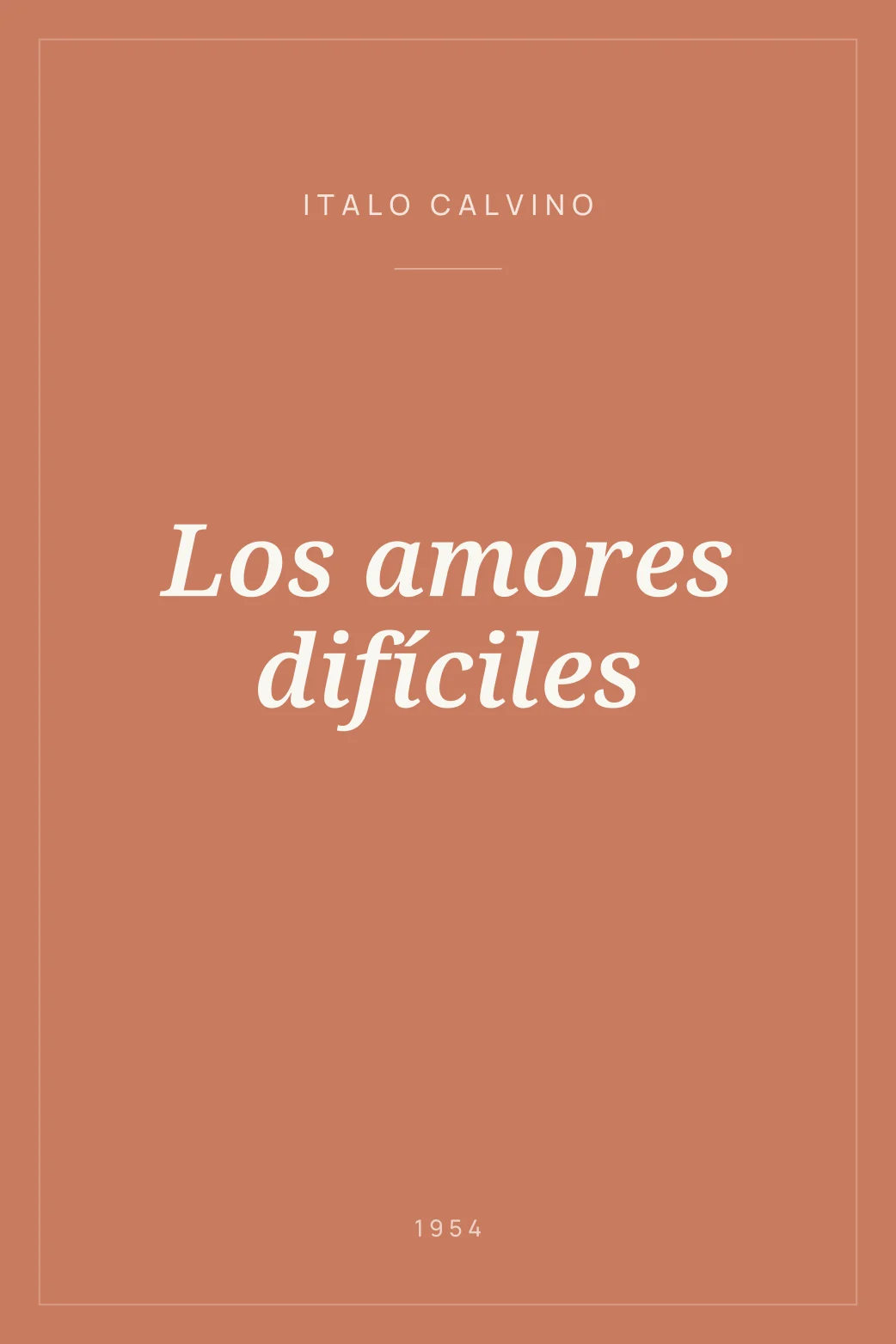 Portada de Los amores difíciles