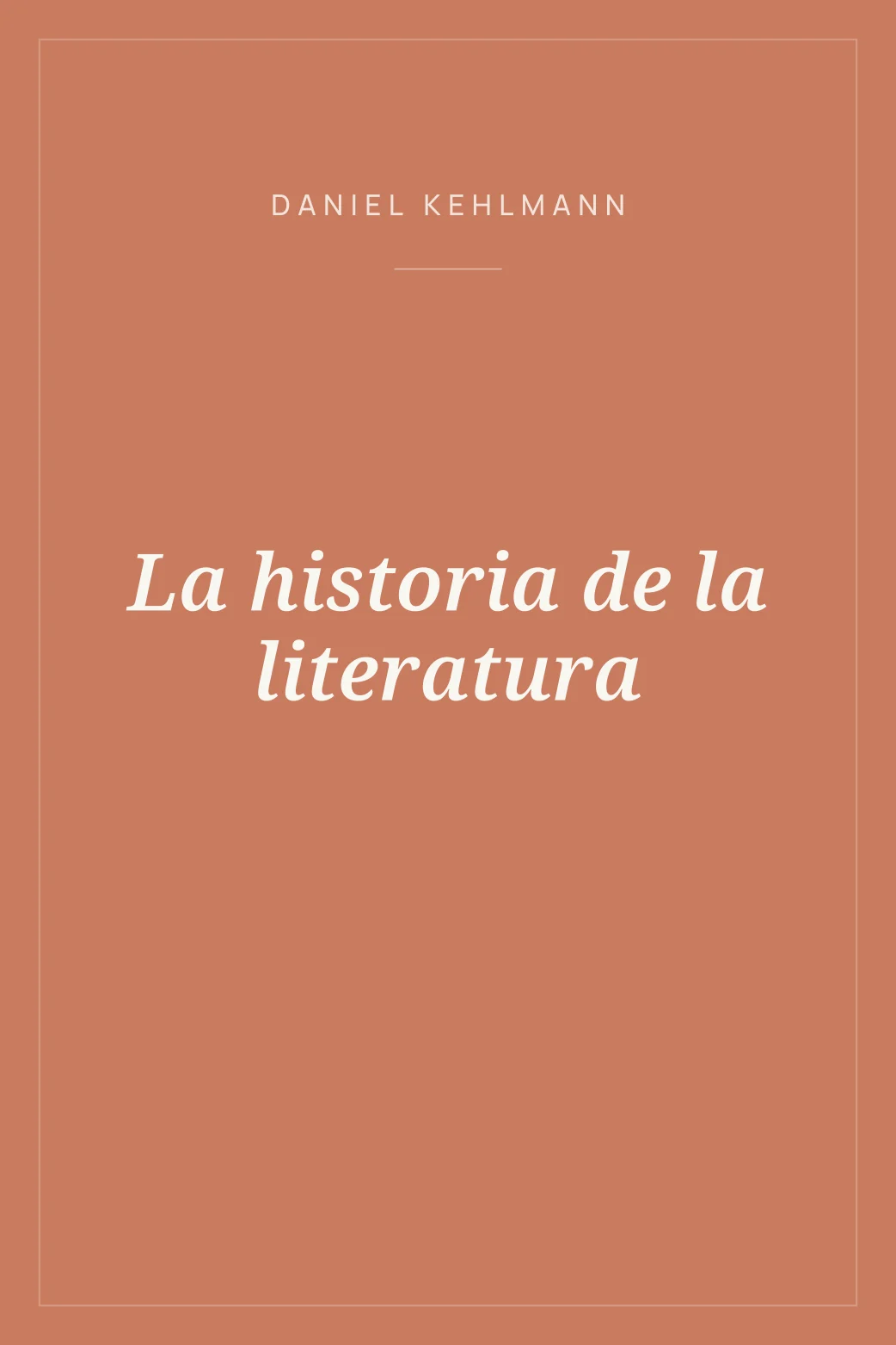 Portada de La historia de la literatura