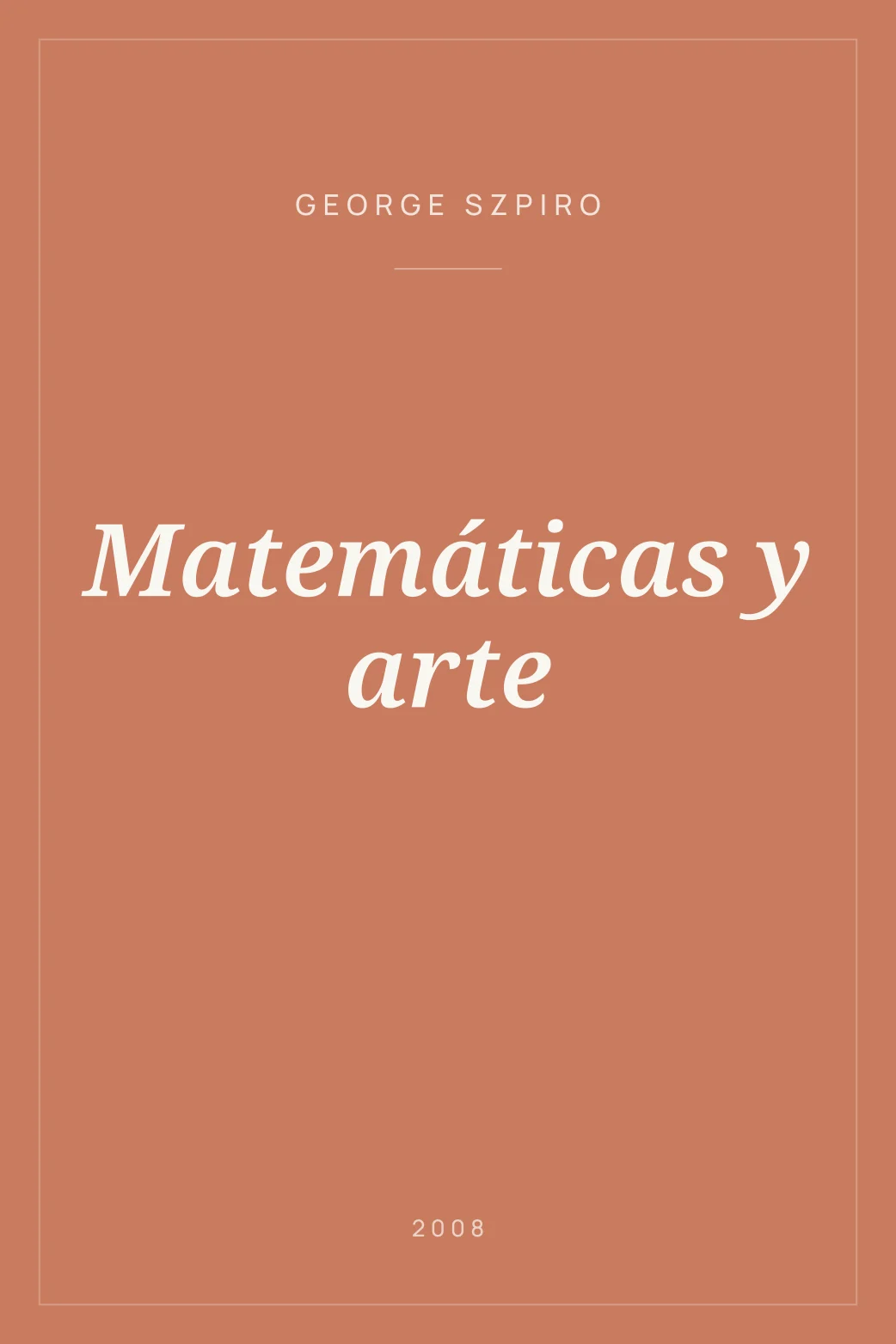 Portada de Matemáticas y arte