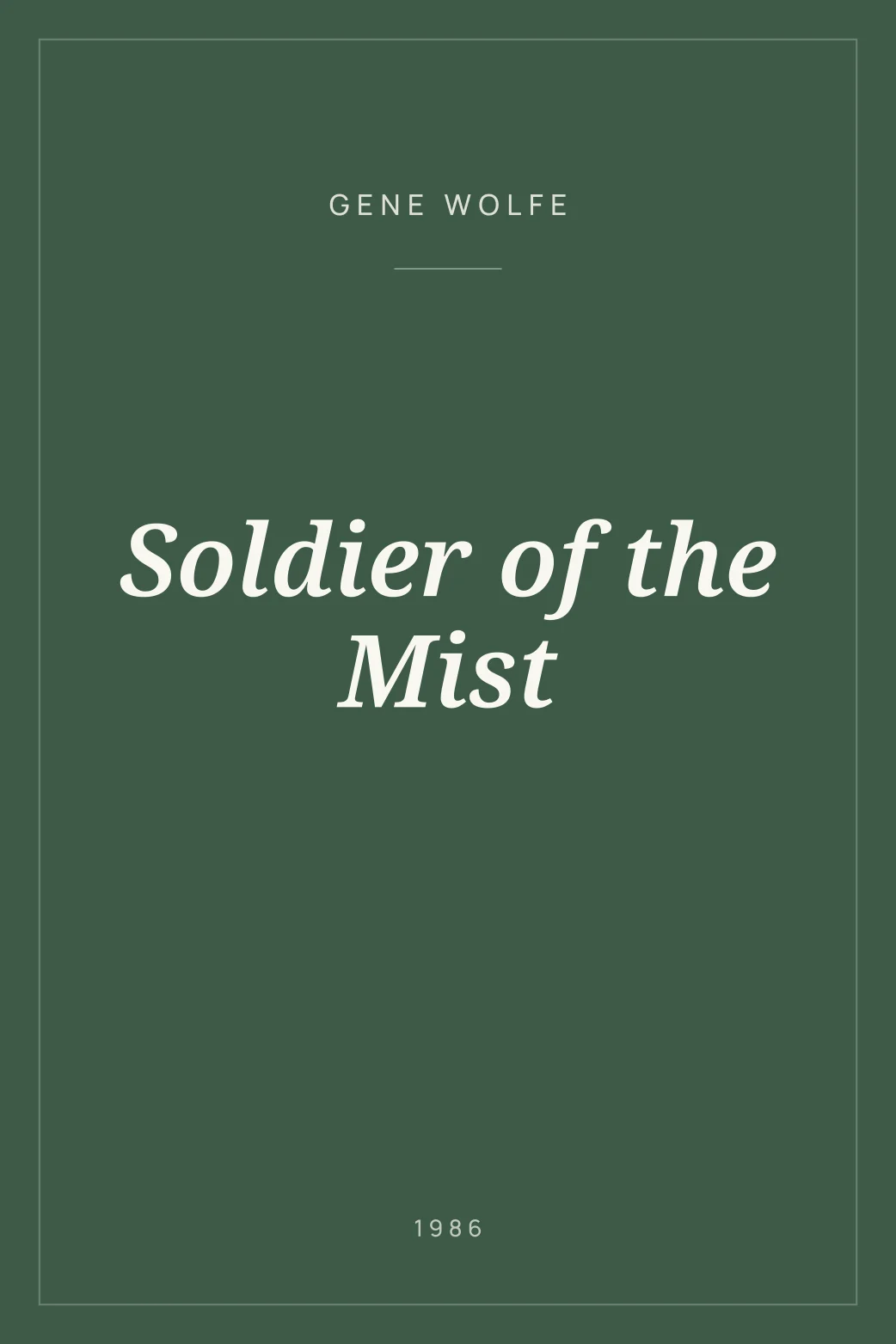 Portada de Soldier of the Mist