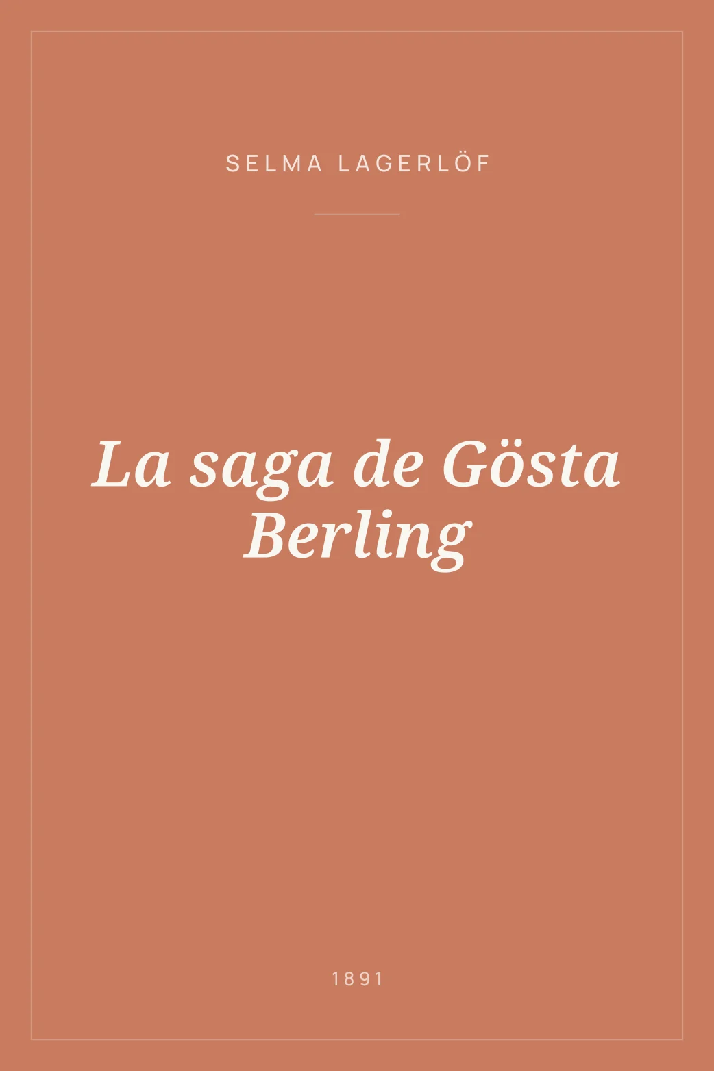 Portada de La saga de Gösta Berling