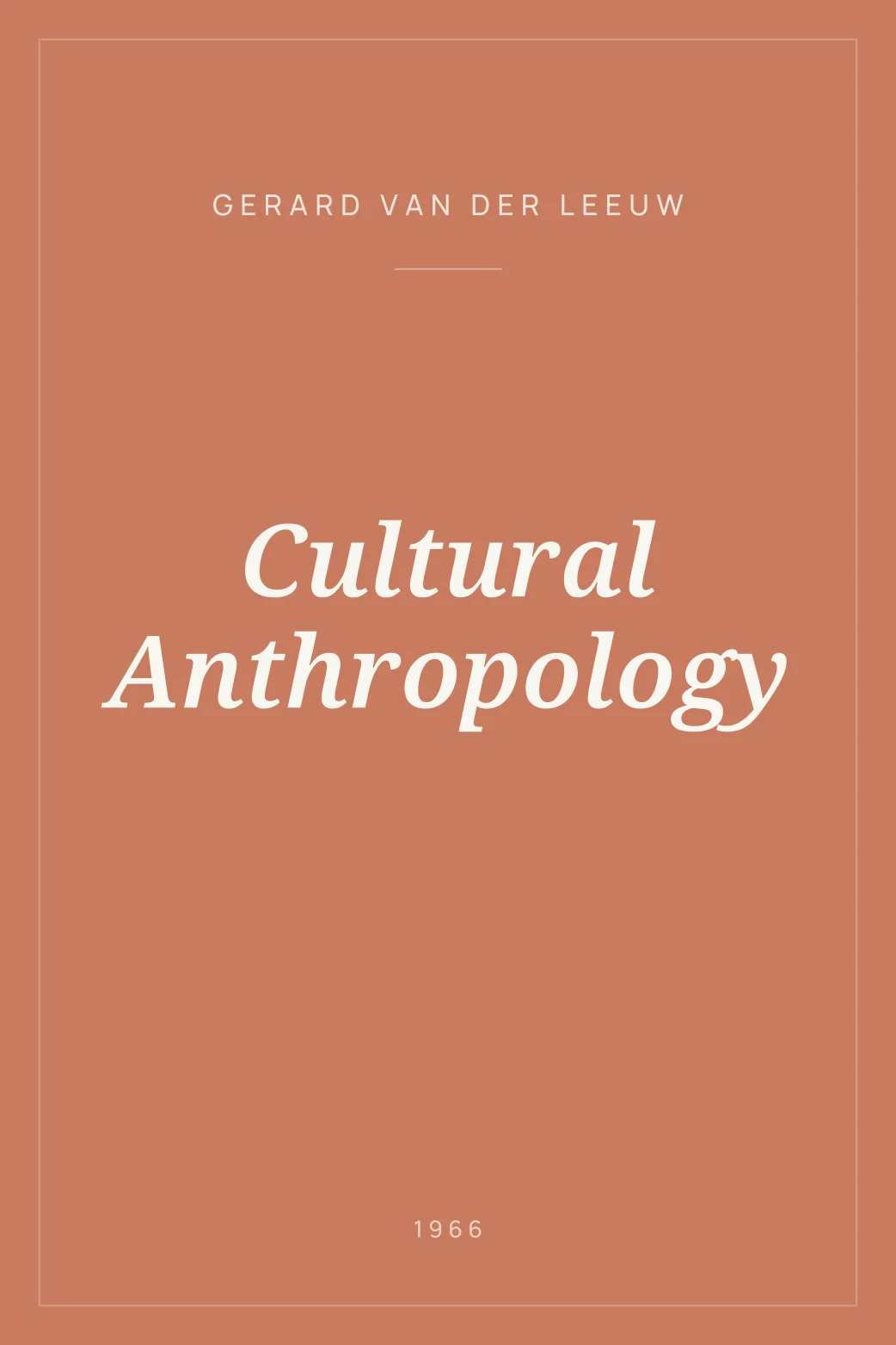 Portada de Cultural Anthropology